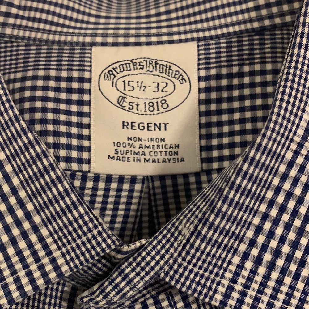 Brooks Brothers Regency no iron shirt 15 1/2 32